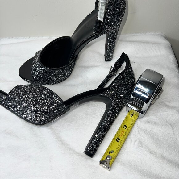 NEW! Black Glitter Sparkly Heels - Picture 9 of 10